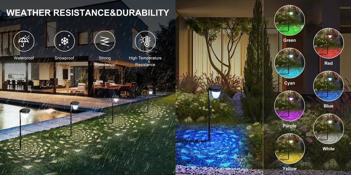IP65 de waterdichte Zonnetuin steekt zonne aangedreven kleurrijk grondlicht aan