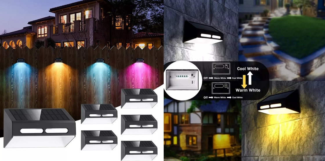 1800mA de Lampen Zonne Aangedreven LEIDENE van Light Decorative Ambient van de batterij Zonneomheining Lichten