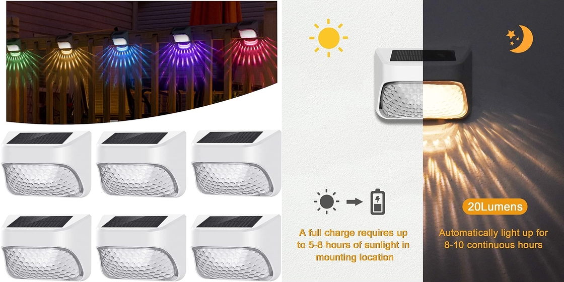 Tuin van de LEIDENE Lampen van Lights Garden Wall Verlichtings de Zonneomheining Lichte Decoratieve Omringende