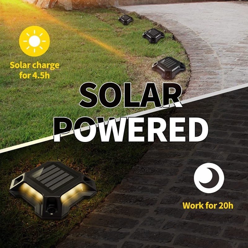 De openluchtstap HOOFD van Marine Solar Dock Light Warning voor Oprijlaan123*123*23 MM.