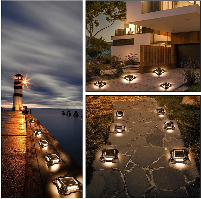 De openluchtstap HOOFD van Marine Solar Dock Light Warning voor Oprijlaan123*123*23 MM.