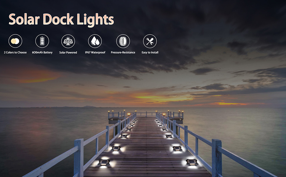 De openluchtstap HOOFD van Marine Solar Dock Light Warning voor Oprijlaan123*123*23 MM.
