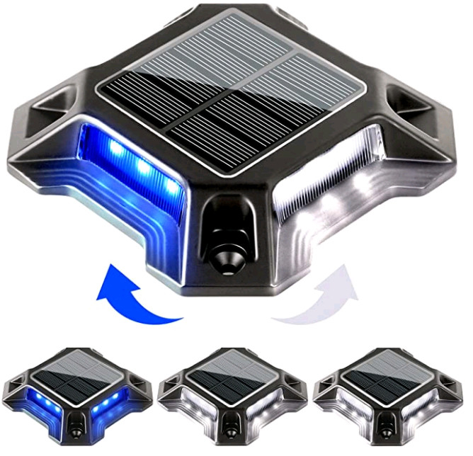 De openluchtstap HOOFD van Marine Solar Dock Light Warning voor Oprijlaan123*123*23 MM.