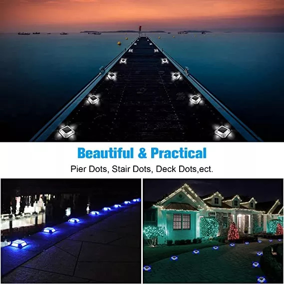 Vierkant Helder Zonne Aangedreven Dok Lichte 1.2V Openluchtmarine deck driveway 1200MAH