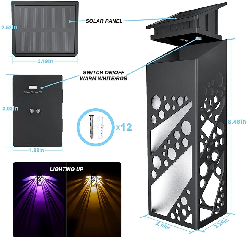De waterdichte Lichte Tuin 280mA van Omheiningsled solar wall voor Decoratie