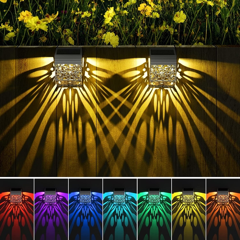 Van de Muurlichten IP65 van het bloempatroon de Zonne Geleide Openlucht Decoratieve Omheining Lamp For Garden
