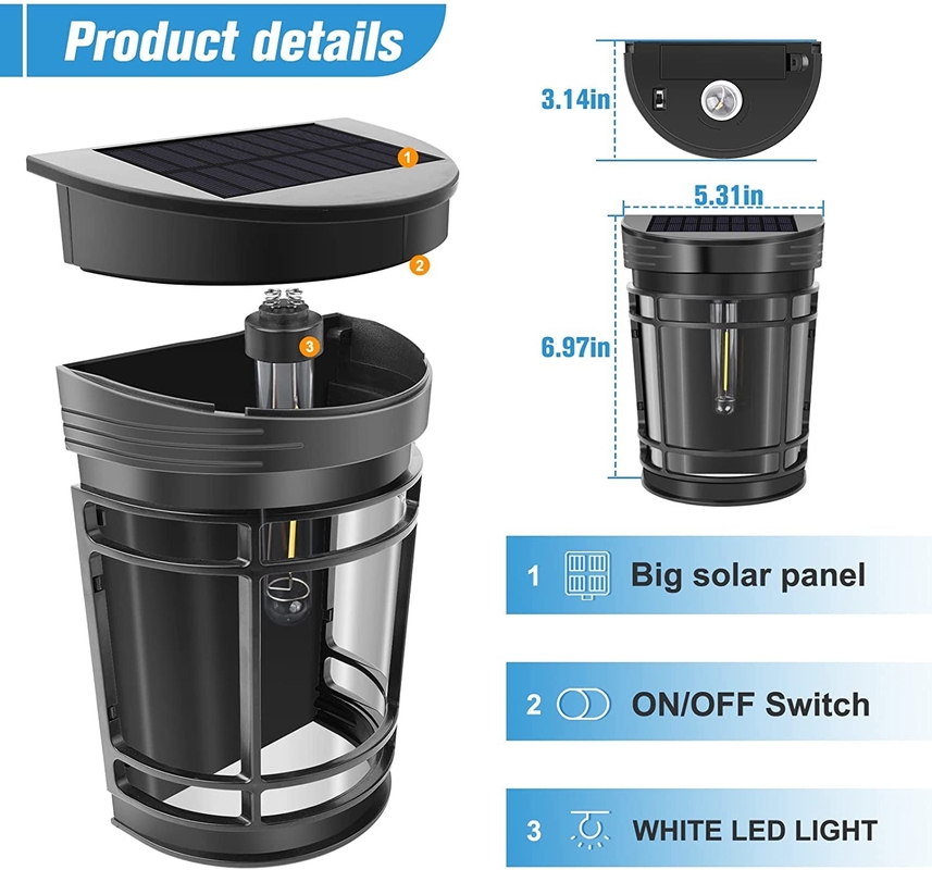 Het uitstekende Draadloze Licht van Omheiningssolar outdoor wall verfraait de Yard 3.7V 1800mAh van het Tuinterras