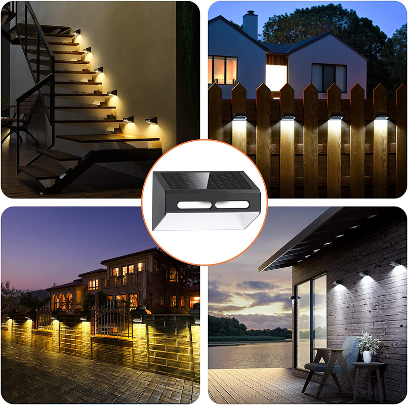 Waterdichte PC Outdoor Solar Garden LED-lampen voor tuin trappen hek dok dek