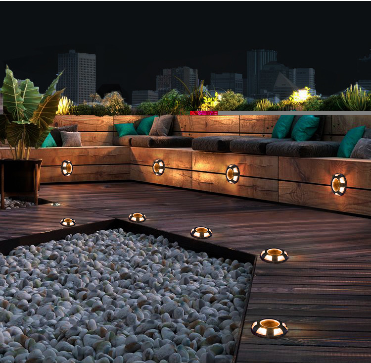 Waterdicht buiten LED zonne-dock licht voor patio dek tuin veranda