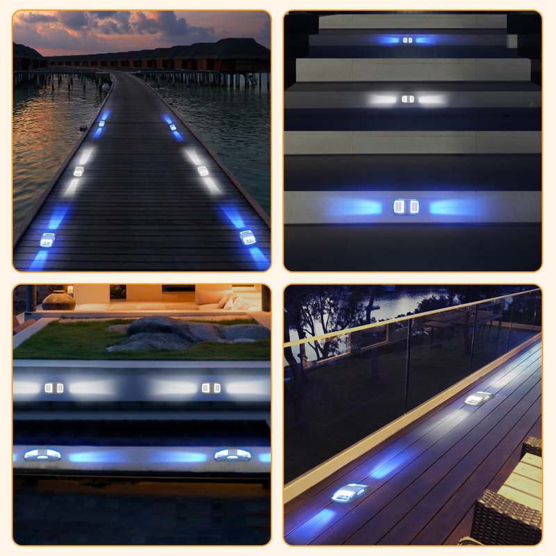 Duurzaam Zonne Tuin Ground Light IP68 Buiten Waterdicht LED Deck Lampen Voor Oprijlaan