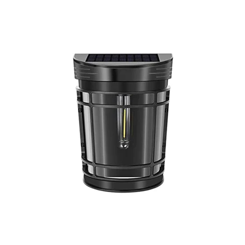 Zwart LED zonneheklamp met 20 lumens Helderheid 1200 MAH Batterij Warm Wit RGB Licht Kleur