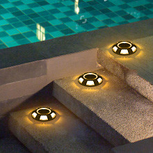 Buitenwaarschuwing Led Solar Driveway Dock Lights 165g voor Stoep Tuin Pad Yard Solar Step Lamps