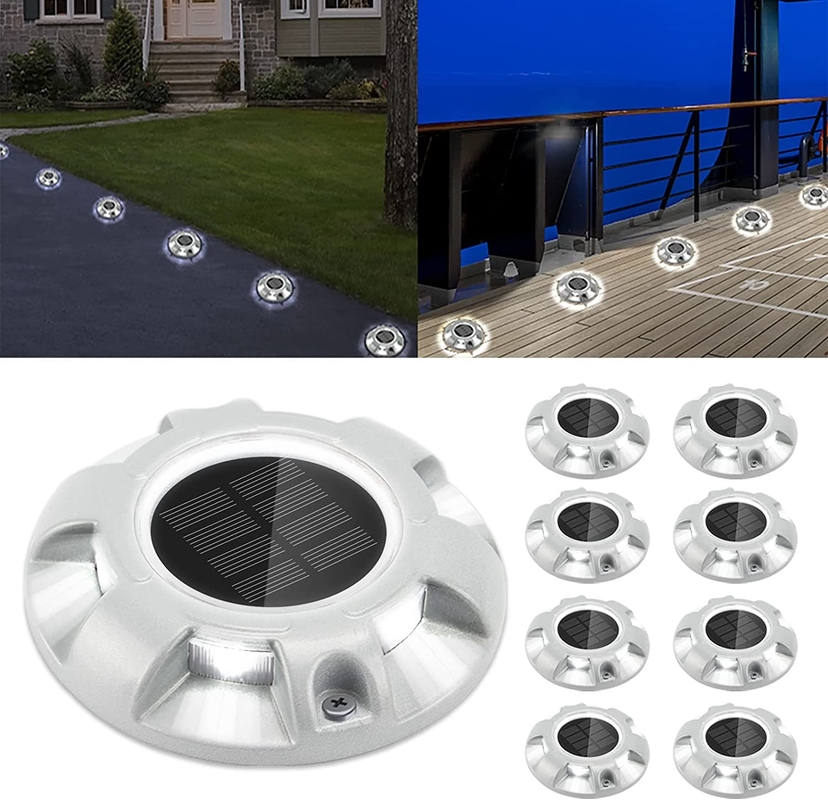 Buitenwaarschuwing Led Solar Driveway Dock Lights 165g voor Stoep Tuin Pad Yard Solar Step Lamps