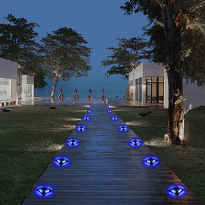 IP67 Waterdicht Zonne-Led Dock Lights Led Deck Lamp Voor Stap Stoep Trap Tuin Ground Pathway