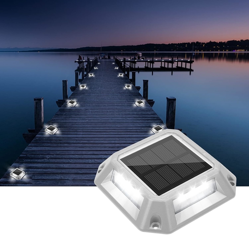 IP67 Waterdicht Zonne-Led Dock Lights Led Deck Lamp Voor Stap Stoep Trap Tuin Ground Pathway