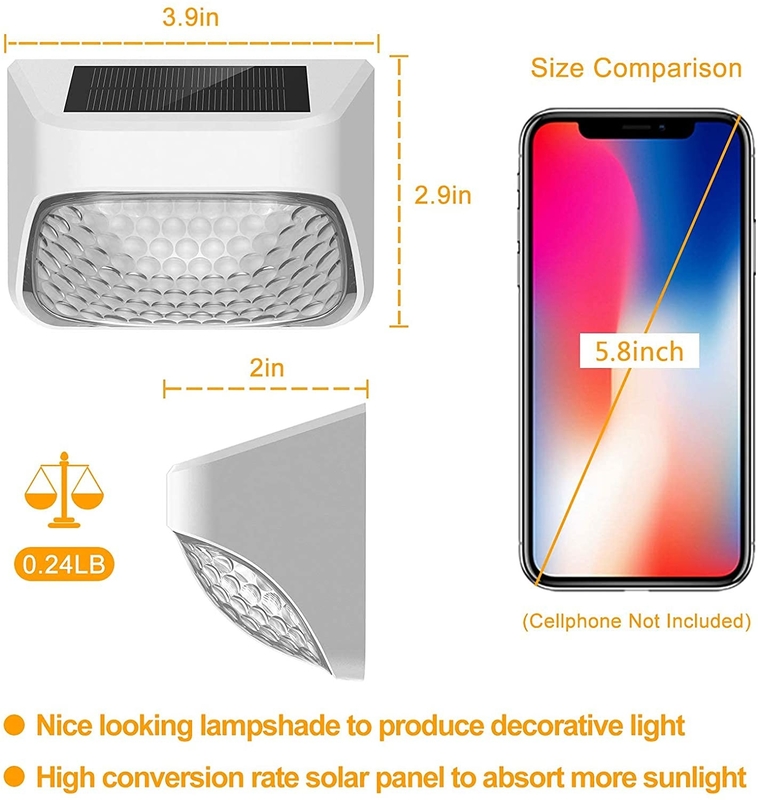 100g Zonnehek licht Zwart ABS PMMA Warm Wit RGB 20 lumens Waterdicht IP65 4,5 uur opladen