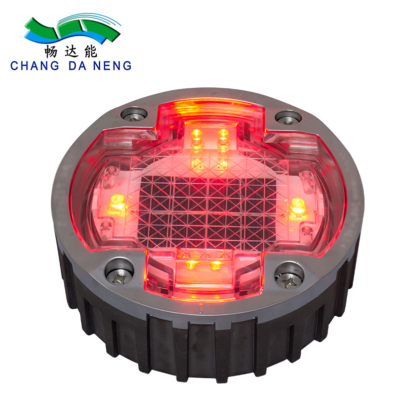 Aluminium Led Solar Road Stud Reflective Traffic Warning Marker Light For Pathway Highway Project