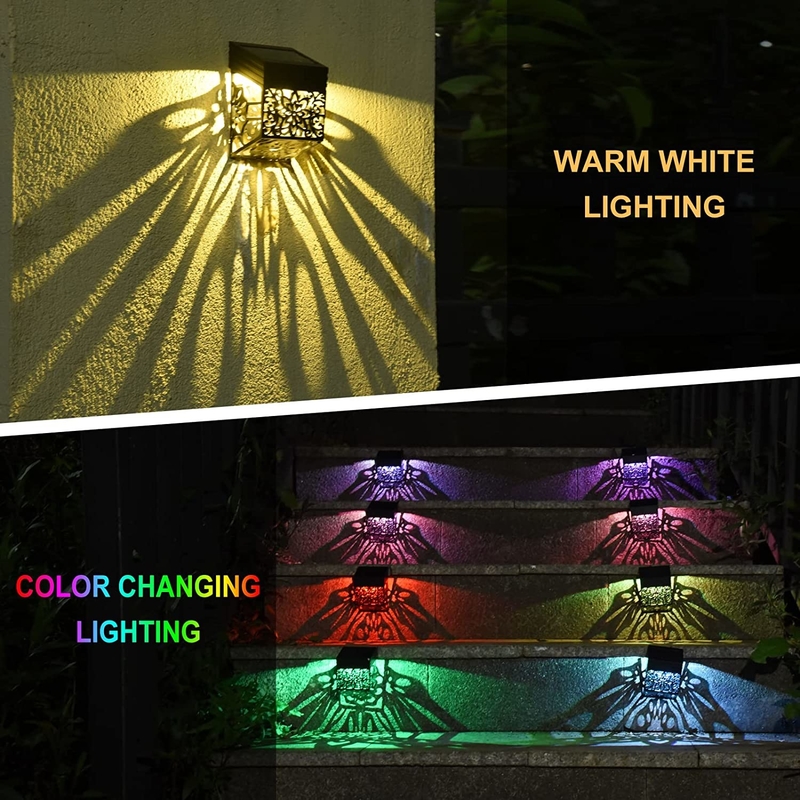Buiten waterdicht zonne-tuin hek licht Meerdere kleuren Zonne-Led Poort Pilaar Licht Voor Tuin