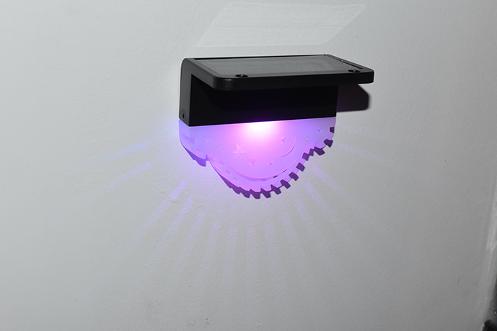 Buiten waterdicht zonne-tuin hek licht Meerdere kleuren Zonne-Led Poort Pilaar Licht Voor Tuin