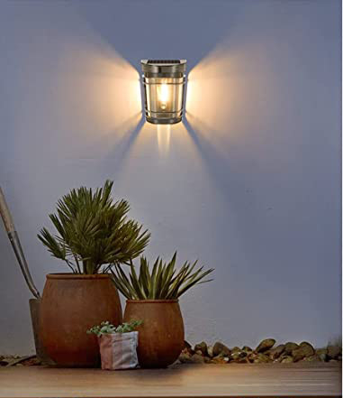 Buiten Led Solar Fence Light Decorative Solar Garden Lights Voor Patio Gate Yard