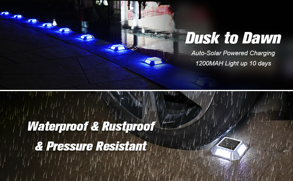 LED Solar Dock Light Aluminium 20 lumens IP68 waterdicht 4-pakket met schroefinstallatie