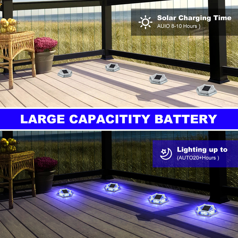 IP68 waterdicht aluminium zonne-dock licht koud wit schroefinstallatie zonne-energie