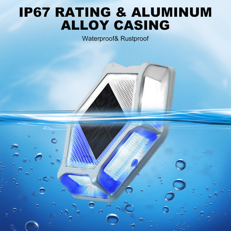 IP68 waterdicht aluminium zonne-dock licht koud wit schroefinstallatie zonne-energie