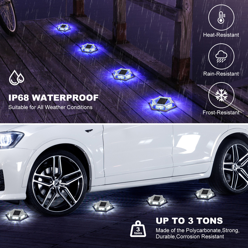 IP68 Waterdicht zonne-docklicht 2V Schroefinstallatie LED-licht voor veilig dokverlichting