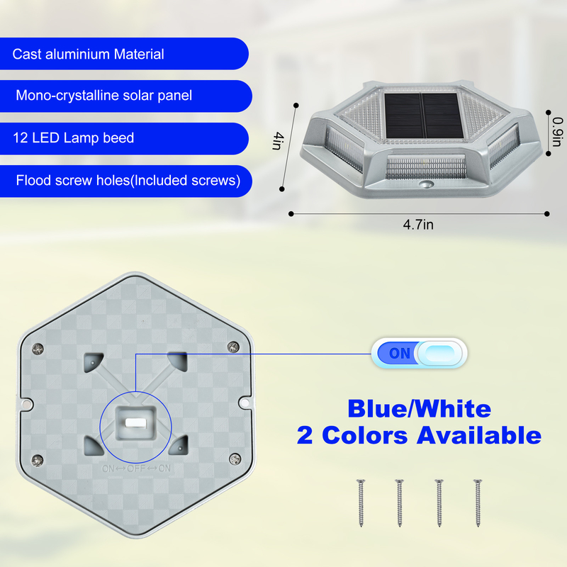 IP68 Waterdicht zonne-docklicht 2V Schroefinstallatie LED-licht voor veilig dokverlichting