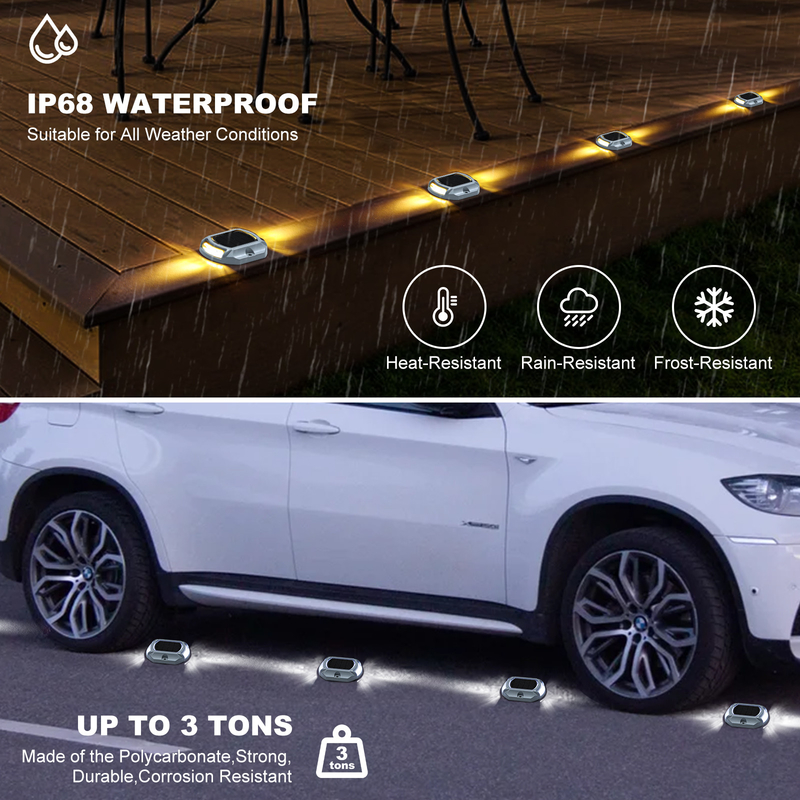 Kleurrijke Solar Dock Light Waterdicht IP68 LED-lamp voor gemakkelijke installatie in blauw/koudwit met breed