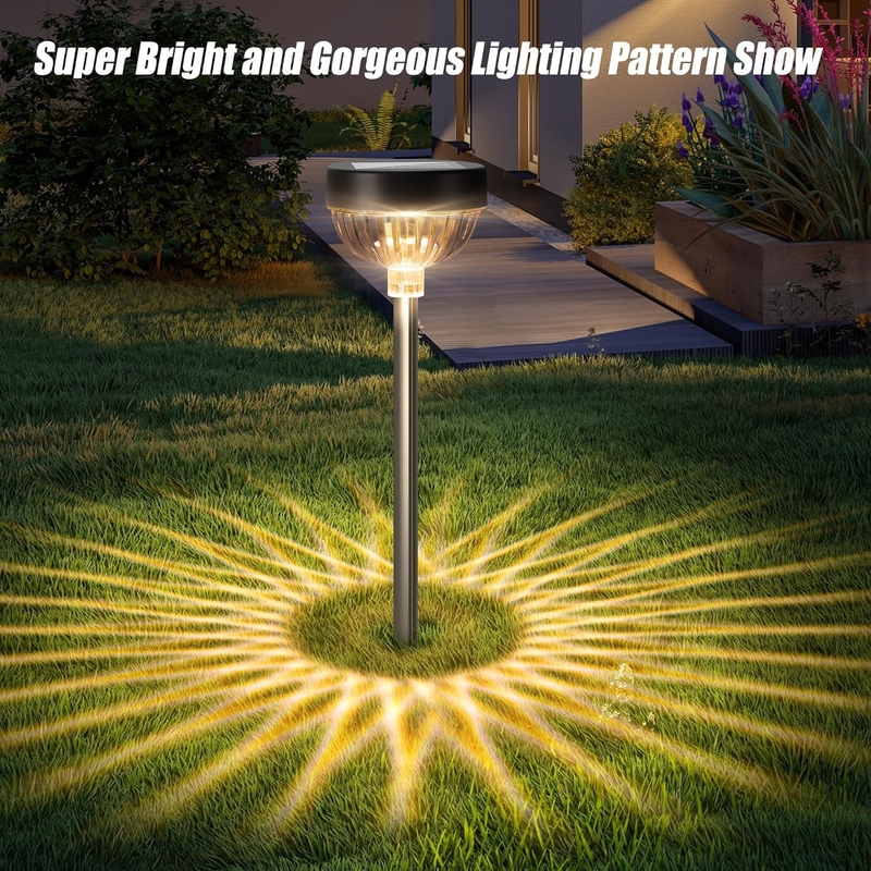 Tuinpad Zonne-stoklampen met 8-10 uur werktijd IP65 buiten waterdicht LED-verlichting