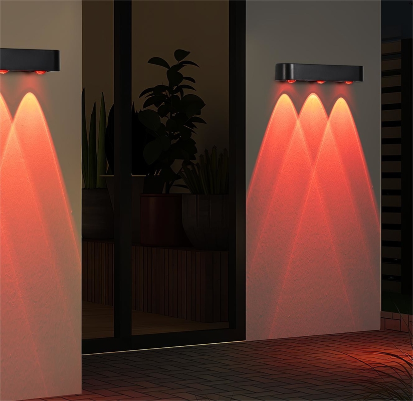 200 g Warm White RGB Ternary Lithium Battery Solar Wall Light voor tuin/park/ patio/ hek/ landschapsontwerp
