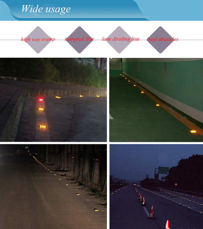 Reflectieve blinkende zonne-LED-wegmarker lichtlamp flitsende zonne-weglamp