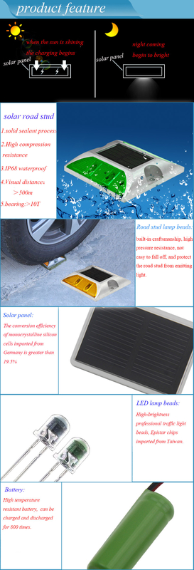 Reflectieve blinkende zonne-LED-wegmarker lichtlamp flitsende zonne-weglamp