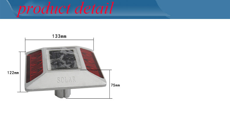 Solar Road Studs 2V LED IP68 Waterdicht Aluminium Alloy PC Reflectief Geel Rood Wit Blauw Groen