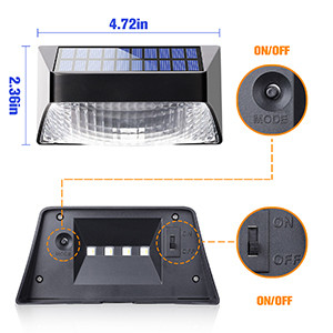 20 uur werktijd Zonne-tuinverlichting / LED-verlichting met weerbestendige IP65 ABS PC