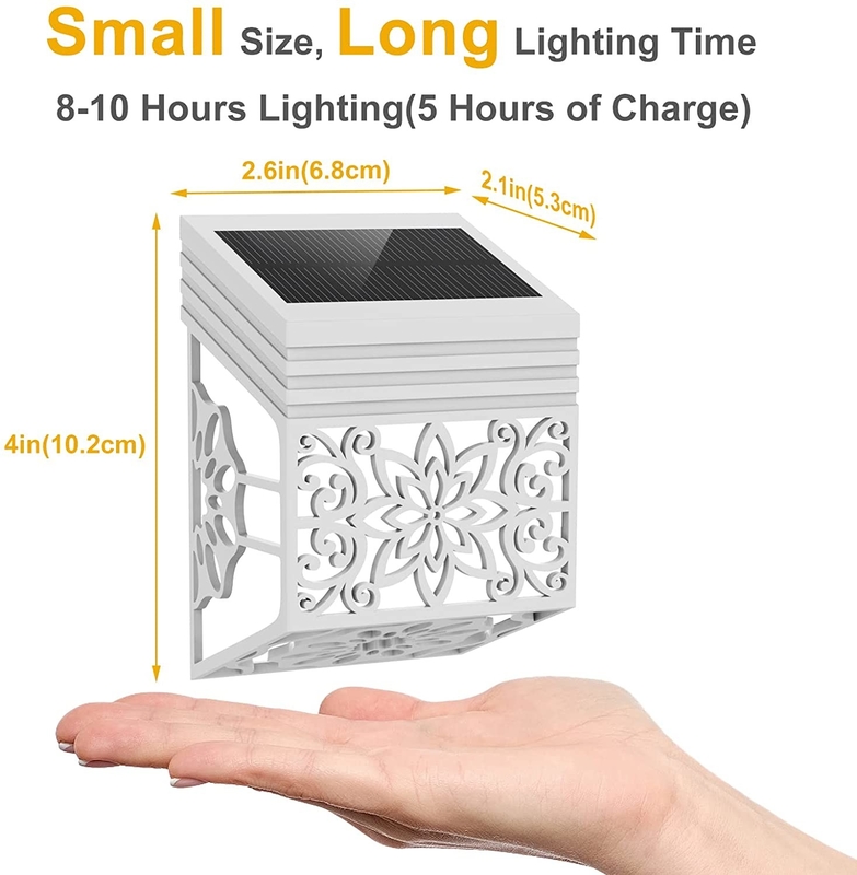 LED-tuinverlichting op zonne-energie met monokristallijn siliciumpaneel in warm/koel wit/RGB