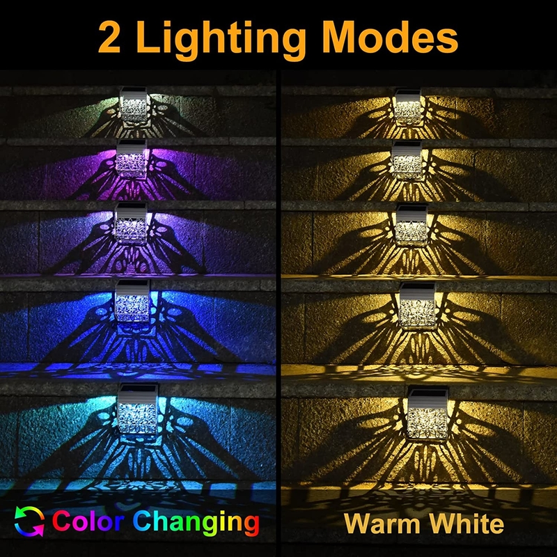 LED-tuinverlichting op zonne-energie met monokristallijn siliciumpaneel in warm/koel wit/RGB