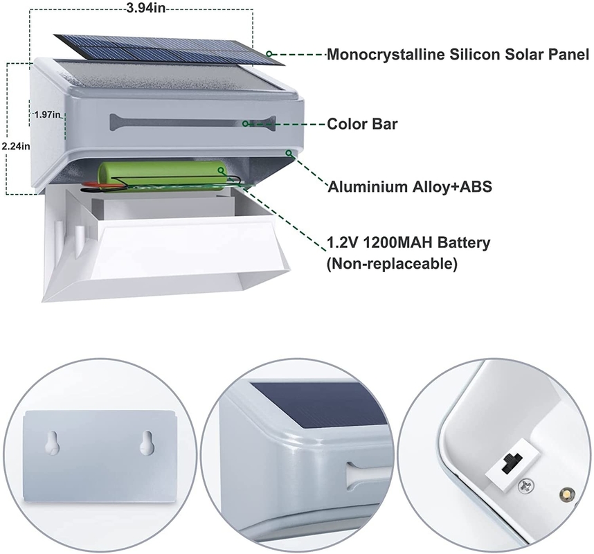 Gemakkelijk te installeren outdoor zonnepanelen Tuinverlichting met ternarische lithiumbatterie voor tuinversieringen