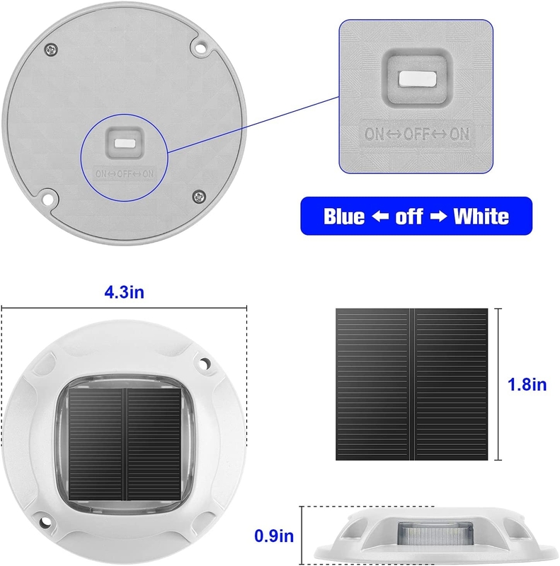 Waterdicht zonne-dekverlichting IP67 LED Ourdoor Zonne-dock licht voor buitenverlichting