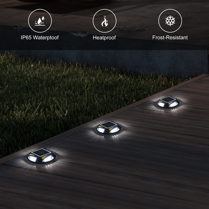 Helder zonne-LED-docklicht met schroefinstallatie Aluminium PC 20 lumen