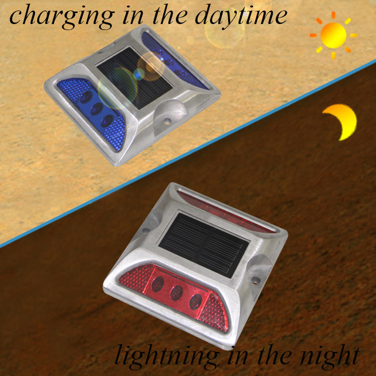 Wit Geel Rood Blauw Groen 330g 2V LED Zonne-energie Straatstaken Werktemperatuur -20C-70C Aluminium legering