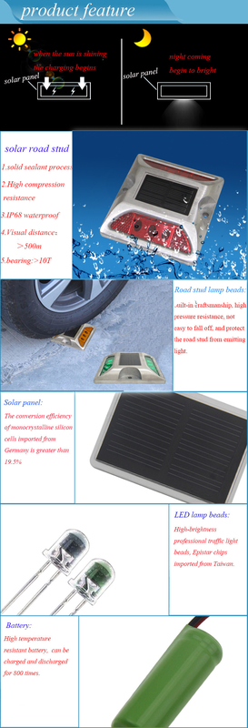 Wit Geel Rood Blauw Groen 330g 2V LED Zonne-energie Straatstaken Werktemperatuur -20C-70C Aluminium legering