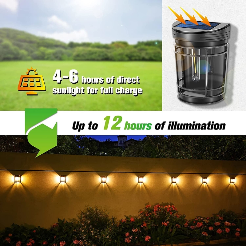 Warm Wit tot RGB Zonnewandlicht Ternaire lithiumbatterie Met waterdichte IP65 PC Shell