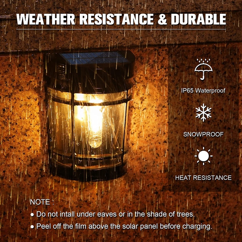 Warm Wit tot RGB Zonnewandlicht Ternaire lithiumbatterie Met waterdichte IP65 PC Shell