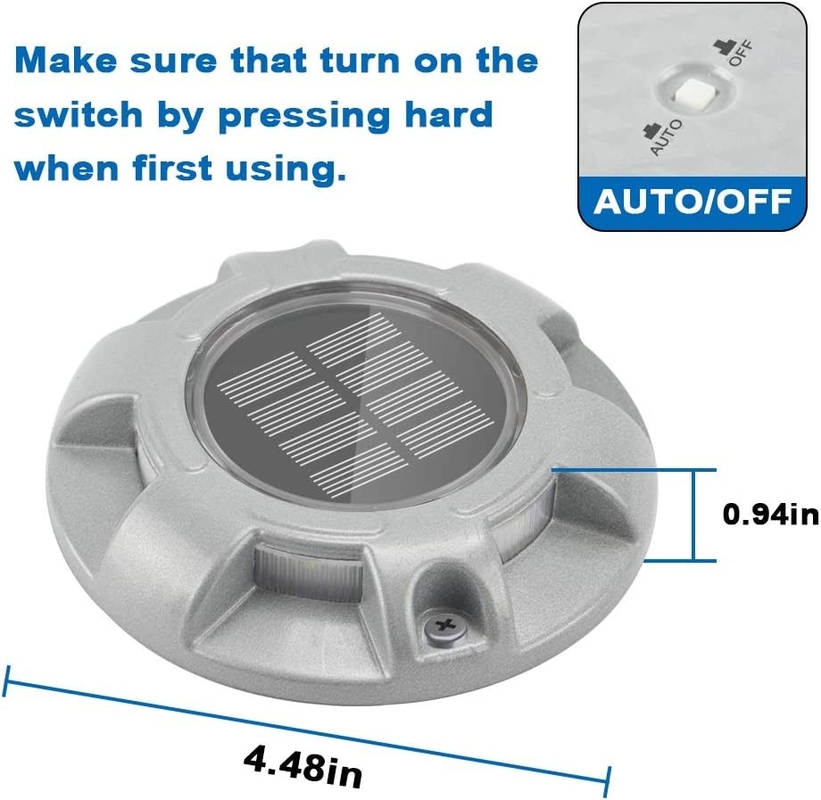 IP68 Waterdicht Aluminium Zonnepaneel Dock Floor Light voor Tuinweg 114*22MM
