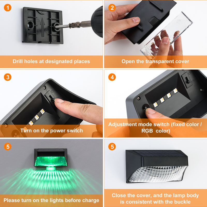 Buiten waterdicht dek wandlamp Led Solar Luminous Lighting Muurlichten Voor Tuin hek Buitenmuur