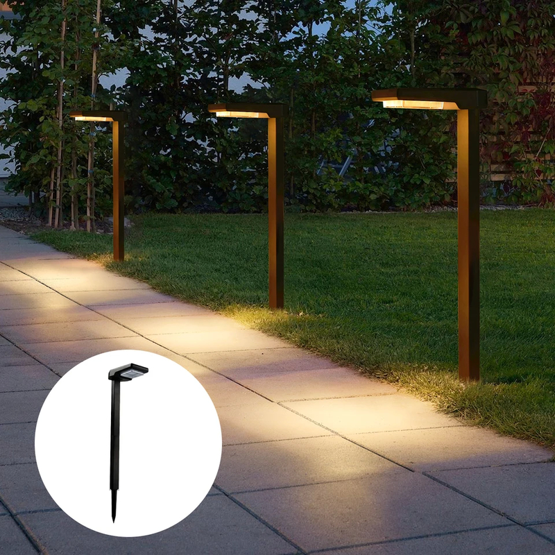 IP65 Buiten waterdicht 6 LED zonne-tuin stake Light Auto On/Off 15 uur Werktijd