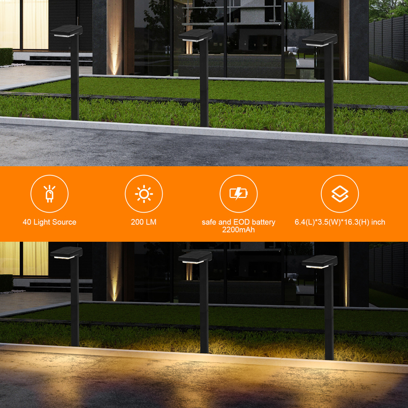 6 stuks Perlen IP65 Zonne-tuinlamp Aangedreven door monokristallijn siliciumpaneel 5V/100MA