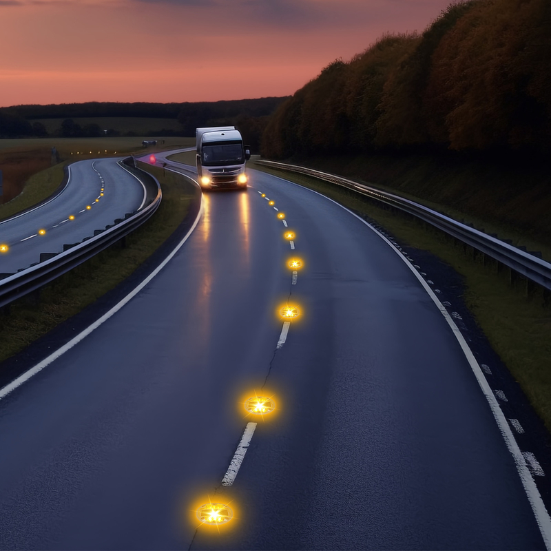 Geïntegreerde zonne-afstandsbaan Aluminium 60 ton Weerstand tegen licht flitsen Waterdicht Garage snelweg Tuin wegrand